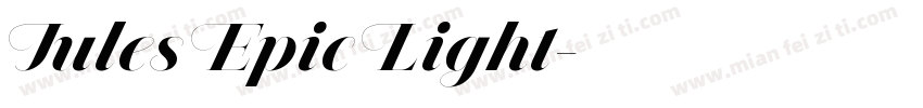 Jules Epic Light字体转换